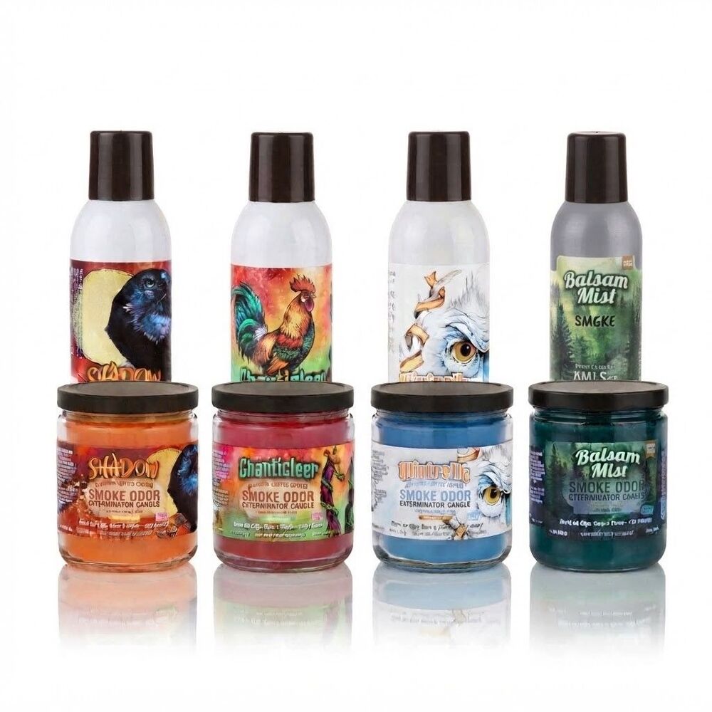 Smoke odor new platinum edition spray 7 OZ and candle 13OZ